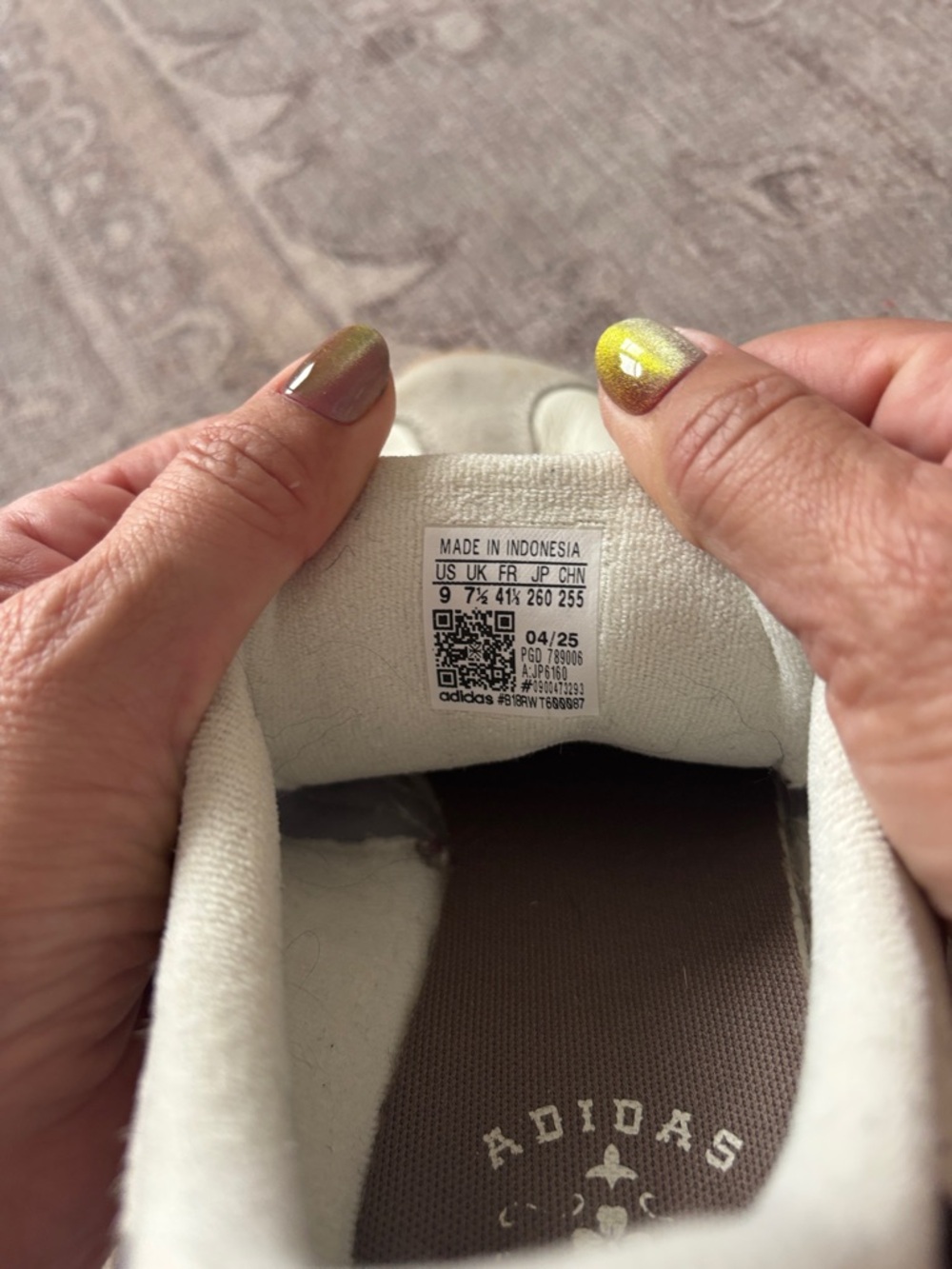 Women's Adidas Cow Print Sneakers - Picture 4 of 5